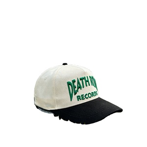 Casquettes de baseball à 5 panneaux en coton bicolore avec logo personnalisé du fabricant, broderie de lettres de haute qualité, casquettes snapback sportives - Product Image 2