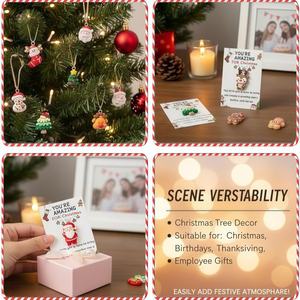 Biglietti d'Auguri Natalizi in Resina con Abbracci Emotivi, Regali per Amici, Famiglia, Colleghe, Dipendenti, Omaggi di Apprezzamento per le Festività - Product Image 4