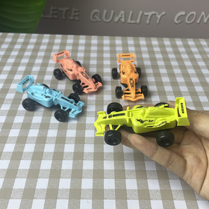 Cadeaux promotionnels, petites voitures en plastique pour enfants, formule drift, <span class=keywords><strong>dessin</strong></span> <span class=keywords><strong>animé</strong></span>, 4 couleurs, mini voiture de course à tirer en arrière - Product Image 4
