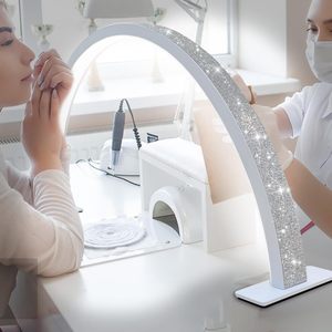 Pour <span class=keywords><strong>Amazon</strong></span> Special Half-Moon Nail Lamp <span class=keywords><strong>LED</strong></span> <span class=keywords><strong>Lampe</strong></span> de table de protection des yeux avec perceuse en matière plastique pour les ongleries - Product Image 6