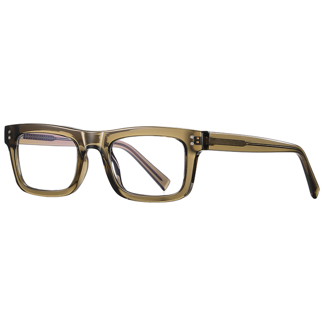 Unisex Transparent Optical TR90 CP Glasses Men Rectangle Light Weight Eyewear Frames Anti Blue Block for Men Women