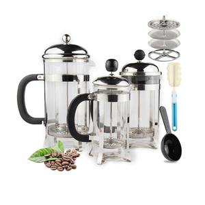 Cafetera <span class=keywords><strong>Francesa</strong></span> de Plata al por Mayor, Cafetera <span class=keywords><strong>Francesa</strong></span> para Café, Té, Leche, Vidrio de Borosilicato y Libre de BPA, Cafetera de 34 oz - Product Image 1