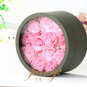 Fiori di rose personalizzati in scatola di velluto di alta qualità lungo tempo di durata 12 pz conservato per sempre ghirlande Decorative rosse - Product Image 6
