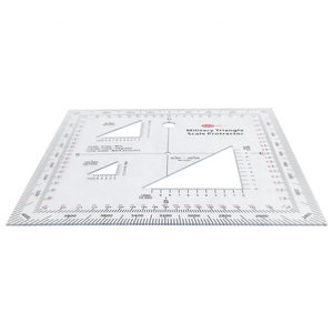 CYA MP-2 स्थलाकृतिक मानचित्र पैमाने नक्शा पढ़ने के लिए त्रिकोण पैमाने चांदा समन्वय पैमाने चांदा ग्रिड रीडर - Product Image 2