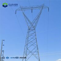 Tour de poteau électrique autoportant à 4 pieds en acier galvanisé à chaud Q345B haute résistance pour l'énergie