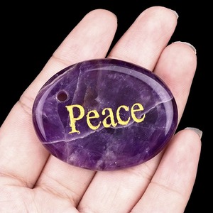 Pietre di cristallo assortite di preoccupazione dimensioni 4.5*3.5cm con <span class=keywords><strong>parole</strong></span> di Feng Shui felicità della salute <span class=keywords><strong>amore</strong></span> ricchezza pietre fortunate - Product Image 6