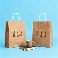 Sacs de shopping en papier kraft recyclables personnalisés avec impression de logo, style luxueux, poignées en corde de coton - Emballage en gros