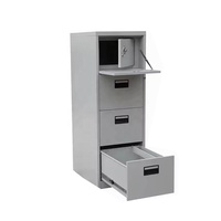 Armoire de classement format légal, mobilier de bureau à domicile, rangement de documents, armoire verticale en acier à 4 tiroirs avec coffre-fort