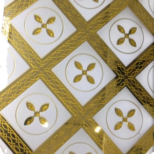 لوحة جدارية زجاجية من التيتانيوم الذهبي تصميم زهرة الثلج قطع زجاجية للحمام ورشة عمل شقة قاعة الديكور - Product Image 6