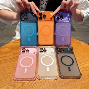 Nueva <span class=keywords><strong>Funda</strong></span> Magnética Mate Esmerilada de TPU para <span class=keywords><strong>iPhone</strong></span> 17 16 15 Pro Max, Transparente, con Amortiguación de Aire, Antigolpes - Product Image 1