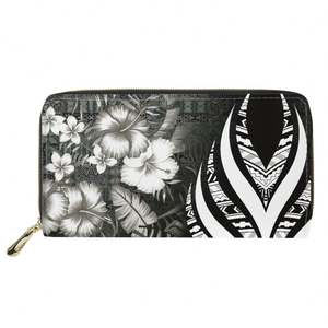 Cartera larga con cremallera para mujer de moda y exquisita Impresión personalizada a pedido Carteras para mujer Polinesia Wallis y <span class=keywords><strong>Futuna</strong></span> - Product Image 5
