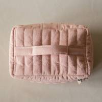 OEM Gesteppte Damen-Kosmetiktasche, tragbar, große Kapazität, weich strukturiert, Make-up-Tasche, Reise-Toilettenartikel-Organizer, Kosmetiktasche