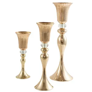 Efficient Supply Chain Mediterranean-style Gold High Table Decoration Centerpieces for Wedding&Home