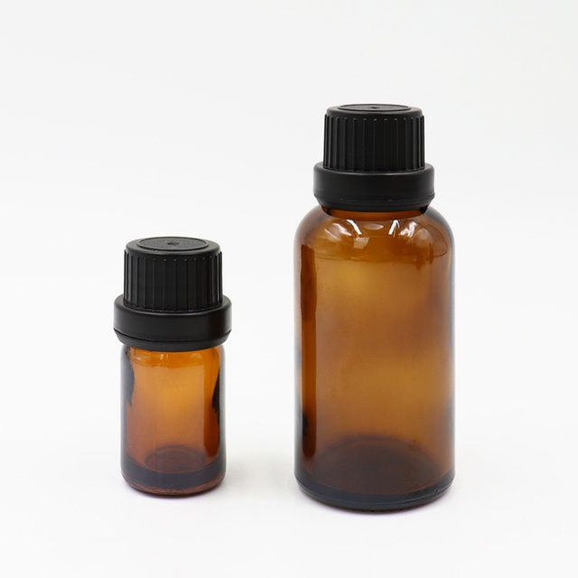 5-100ML Big Head Amber Brown Glass Drop Bottle Skin Care Serum Essential Oil Dropper Refillable with Reed Diffuser Custom Logo