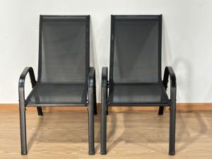 Silla de Jardín Apilable de Acero Galvanizado con Respaldo Alto para Patio Exterior, Estructura de Acero Galvanizado, Tapicería de Tela <span class=keywords><strong>2x1</strong></span> - Product Image 6