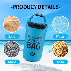 Sacs lestés robustes pour échelle de piscine avec grande poignée, sacs de sable en PVC étanches pour la stabilité des marches de piscine sous-marines - Product Image 2