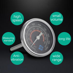 Thermomètre de cuisson sans fil analogique à haute température 1000 degrés, sonde alimentaire personnalisable, thermomètre de four - Product Image 2