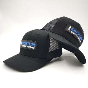 Casquette Richardson personnalisée de haute qualité, style Y2K Hip Hop, avec logo en patch de caoutchouc à chevrons, 6 panneaux classiques, en maille unie vierge, fermeture snapback - Product Image 1