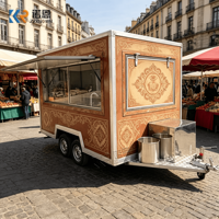 Vintage foodtruck, buiten foodkraam, volledig uitgeruste foodtruck, mobiele keuken, cateringtrailer voor straatverhuur en verjaardagsfeestjes