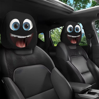 Housses de tête de siège de voiture imprimées avec un visage de fantôme effrayant, housses de tête de siège de voiture élastiques amusantes avec image personnalisée imprimée par sublimation