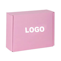 Boîtes d'emballage pliables personnalisées rose pastel - Contenants rigides de luxe en carton pour vêtements, chaussettes et sous-vêtements
