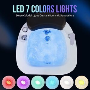 Professionelle Hydrotherapie-Sprudelbad-Pedikürewanne mit 7-Farben-LED, Acryl-Fußmassagebecken für Salon und Heim-<span class=keywords><strong>Spa</strong></span> - Product Image 6