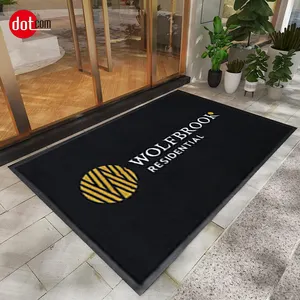 Custom Welcome Printed Floor Mats Outside Door rubber backed tufted rug logo customised mats Mat