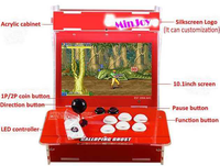 Console de jeu d'arcade Pandora à double écran LCD de 10 pouces pour divertissement familial, modèle de table de bar