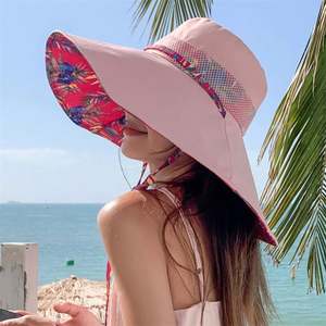Nuevo Sombrero de Sol de Verano para Mujer, Estilo Playero, con Bordado 3D, Ala Ancha, Estampado de Pescador, Protección Solar para Exteriores - Product Image 5