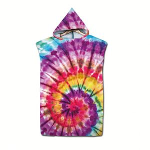 Custom Logo Quick Drying Polyester Terry Cloth <b>Changing</b> <b>Towel</b> Swim Robe Surf Poncho for Women <b>Towel</b> Hoodie - Product Image 2