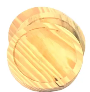 Recién rebanadas de madera personalizadas tazas platillos, platillos de café de madera