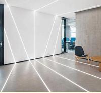 Profil LED encastré carré en alliage d'aluminium anodisé série 6000 de 30*10 mm, diffuseur personnalisé, bande lumineuse pour usage résidentiel