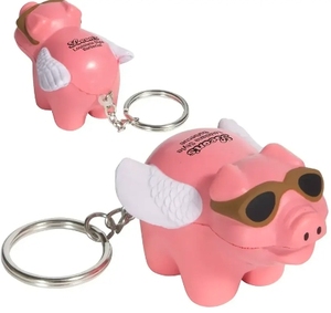 Tùy chỉnh thiết kế sinh thái thân thiện <span class=keywords><strong>Pig</strong></span> Keyring căng thẳng thuốc giảm - Product Image 5