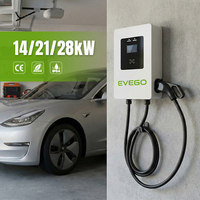 Cargador de Vehículos Eléctricos EVEGO ISO15118 de 14kW CC, CCS1/CCS2/GBT, Nuevo, I+D, Estación de Carga Doméstica, OCPP 2.0.1, Cargador Rápido para Autos Eléctricos