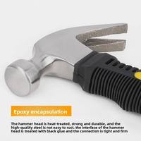 Marteau de sécurité de qualité industrielle, mini marteau à griffes en acier à haute teneur en carbone pour le travail du bois, extracteur de clous, usage domestique, OEM