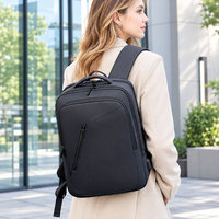 Sac à dos pour ordinateur portable imperméable en Oxford avec port de charge USB, extensible, multi-couches, grande capacité, unisexe, pour les voyages d'affaires