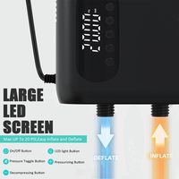 Pompe à air électrique pour SUP 18000mAh, 20PSI haute pression, écran LCD numérique, débit d'air 350L/MIN, arrêt automatique pour planche à pagaie et kayak