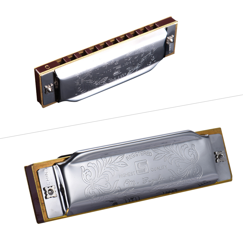 Suzuki Promaster Harmonica Review Suzuki SU-FM1072A Folkmaster 10 Hole Diatonic Harmonica Key Of A Suzuki Mr 350 Promaster Harmonica