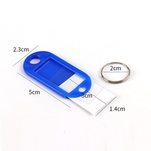 Giá bán buôn nhựa đầy màu sắc Móc Chìa Khóa hành lý ID nhãn thẻ tên khách sạn thẻ với vòng chìa khóa - Product Image 6