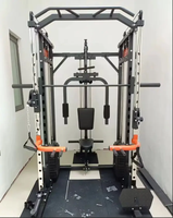 PINJIAN Machine de musculation multifonctionnelle Smith Équipement d'entraînement complet pour la maison avec fonction d'entraînement des triceps