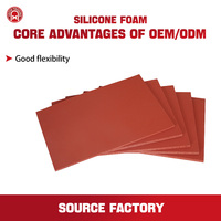 Feuille de mousse de silicone rouge haute densité Vesta pour l'insonorisation, la réduction du bruit, l'isolation acoustique, panneau d'isolation acoustique, intérieur automobile, mur