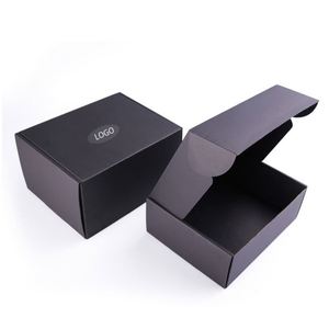 Custom printing eco packaging box black shipping corrugated cardboard mailer box
