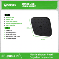 Set Shower Head Filtered Eco-Friendly Tekanan Tinggi Persegi 9 inci Merk SOLVEX untuk Kamar Mandi
