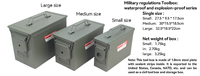 Boîte à munitions portable robuste, multi-usages pour l'industrie, étanche, couleur et logo personnalisables