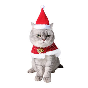 Roupas para animais de estimação, atacado, manto de filhote, vestido de gato vermelho, roupas de natal para cãe - Product Image 1