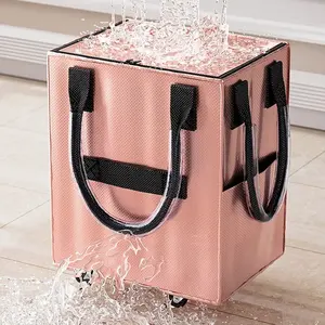 Chariot de courses pliable avec poignée rétractable, roues silencieuses, léger, pratique, en tissu Oxford, pour les courses - Product Image 6