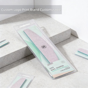 PVC clear <strong>Pouch</strong> Custom Private Label Paper Card Flat <strong>Nail</strong> File <strong>Nail</strong> Shaper clear Packaging <strong>Pouch</strong> With Hanging Hole - Product Image 3