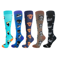 Chaussettes de compression de baleine pour hommes et femmes 20-30 Mmhg Chaussettes de soutien graduées pour infirmières de course à pied de football