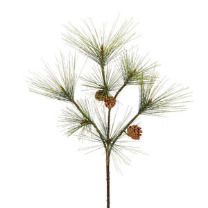 Ramas de Pino Artificiales, 7 Ramas con Agujas Verdes y Conos, Decoración Navideña, Accesorios para Bodas, Material Plástico de Alta Simulación - Product Image 4