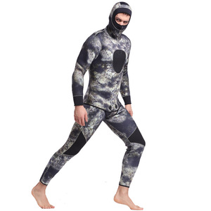 Traje de Neopreno de 5 mm para Hombre, con Capucha, Manga Larga, Camuflaje, Traje Completo Impermeable para Buceo y Pesca - Product Image 5